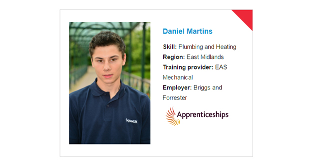 Briggs and Forrester apprentice selected for WorldSkills Team UK image