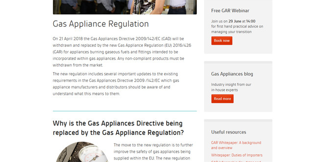 BSI to host webinar on new Gas Appliance Regulation image