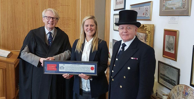 Anne Timpany receives admission to the Freedom of the City of London image