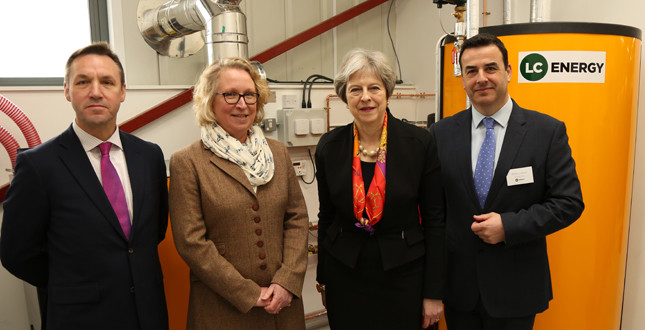 Theresa May opens FE college biomass training facility image