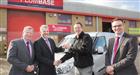 Plumbase presents competition winner with £12,000 van image