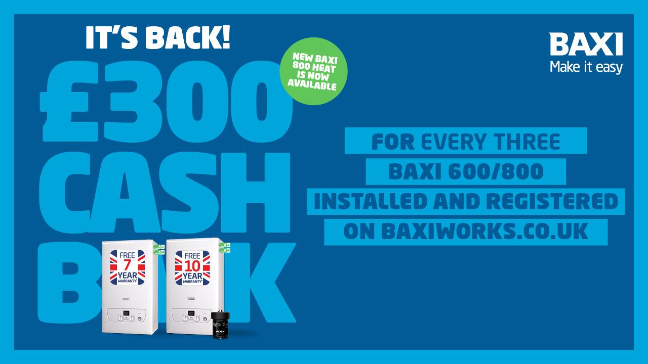 Baxi relaunches cashback boiler promotion image