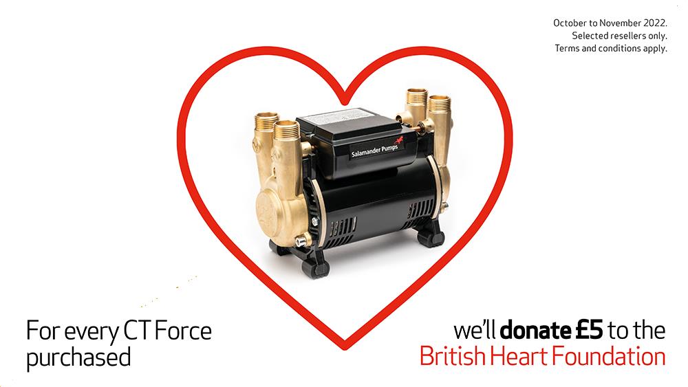 Salamander Pumps CT Force range to support British Heart Foundation image