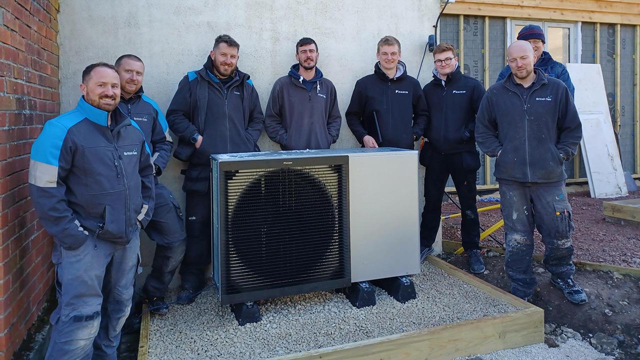 Boiler Upgrade Scheme kicks off with British Gas heat pump installation image