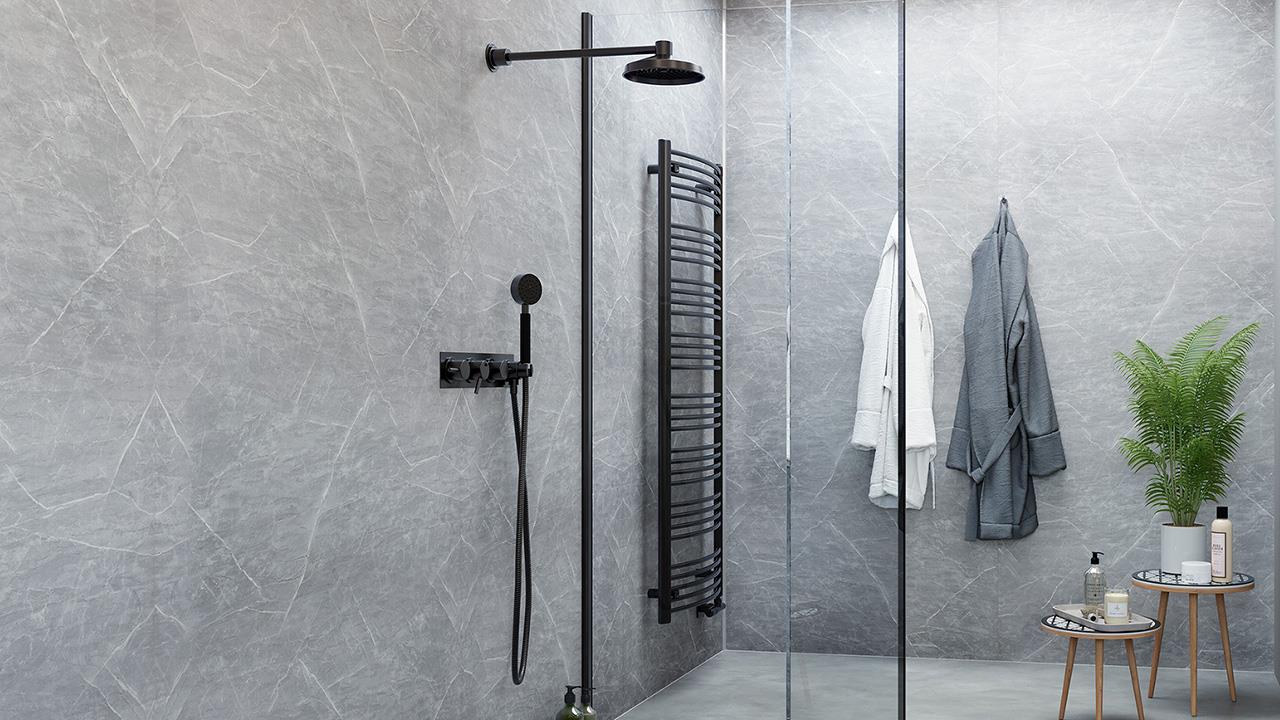 New premium shower and wall panel options in Freefoam Geo-panel range image
