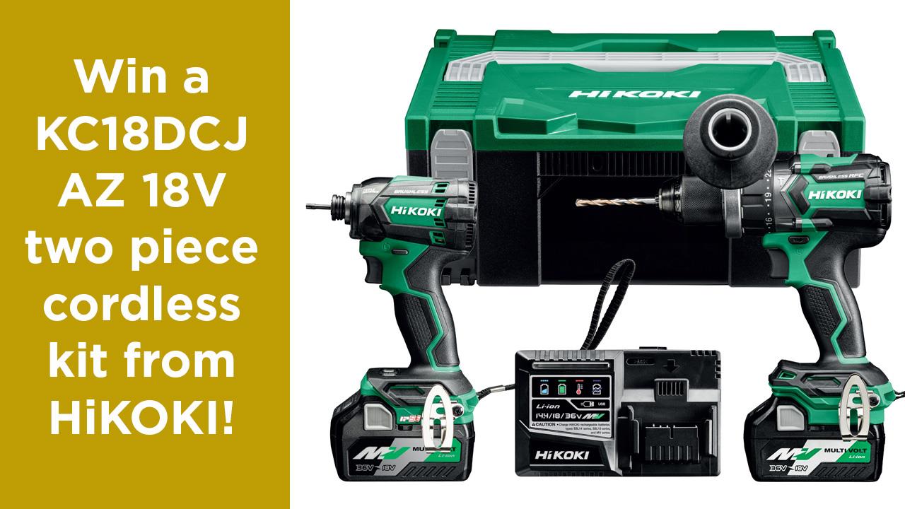 Your chance to win a KC18DCJAZ 18V two piece cordless kit from HiKOKI image