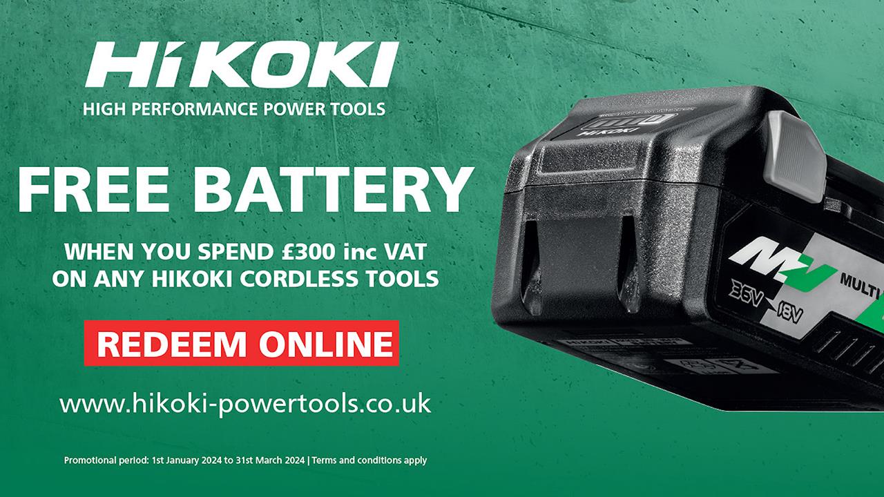 HiKOKI announces free Multi Volt battery pack offer image