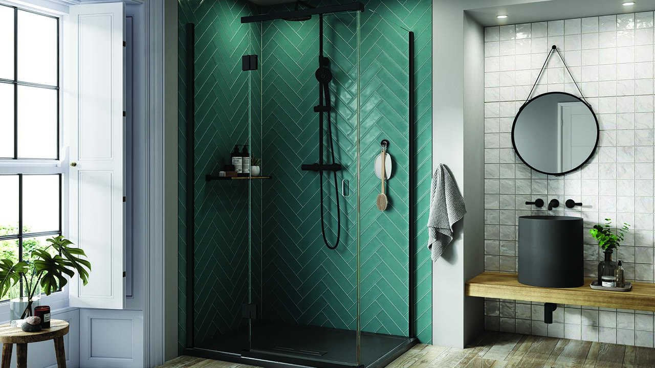 Kudos Pinnacle8 shower enclosure now available in matt black image