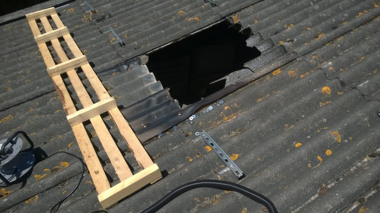 Solar panel company fined after worker falls through skylight image
