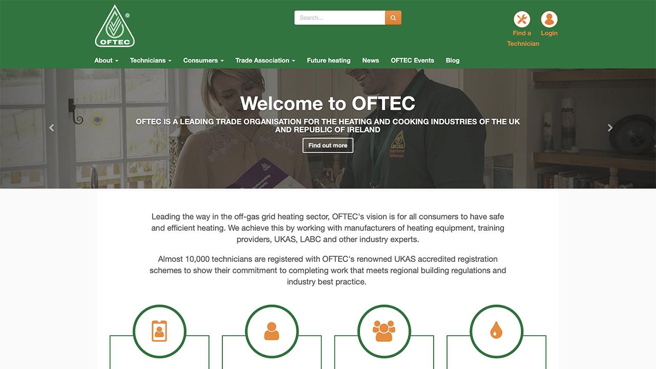 New OFTEC website and technician hub goes live image