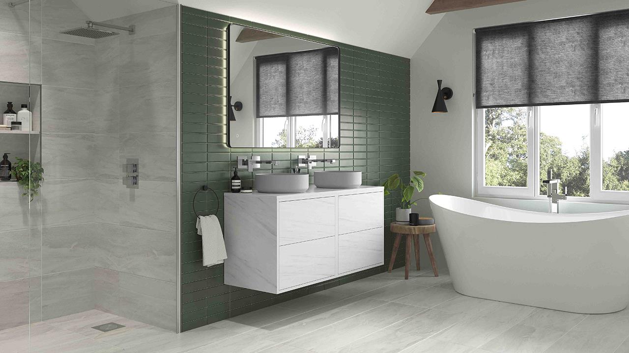 New marble finish for PJH's Perla bathroom furniture range image