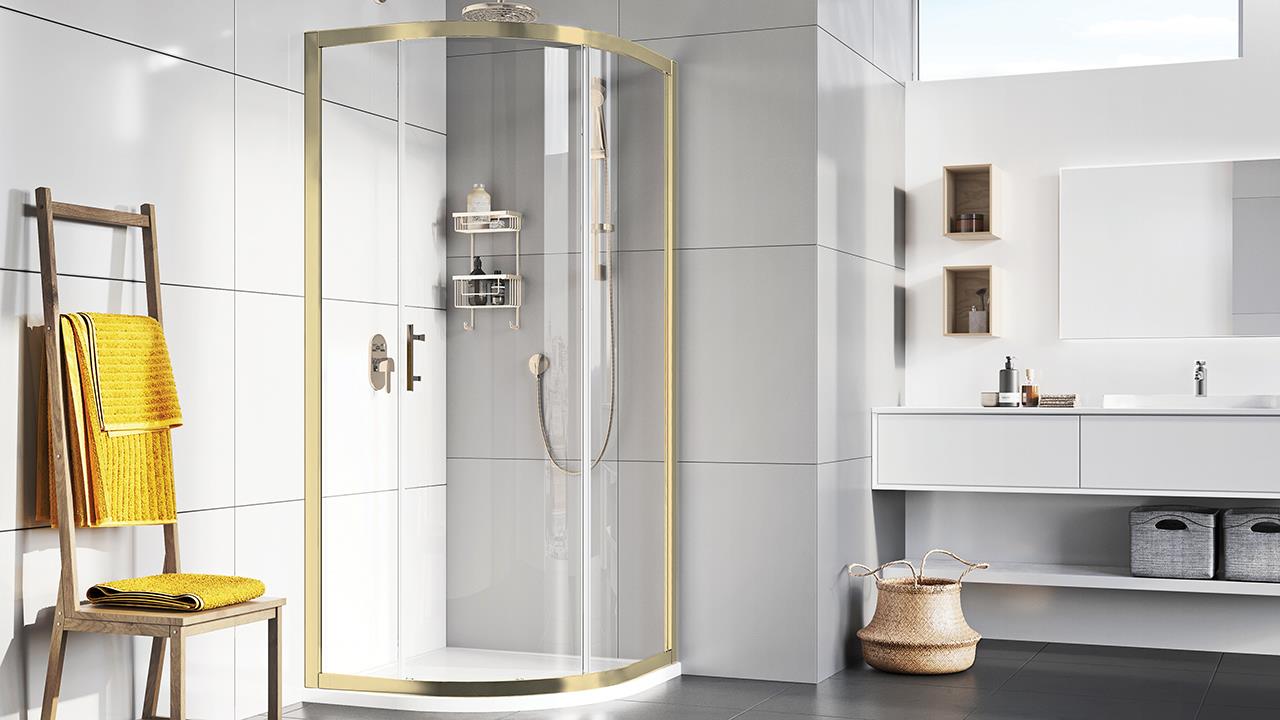 Roman Innov8 shower enclosure now comes in brass image