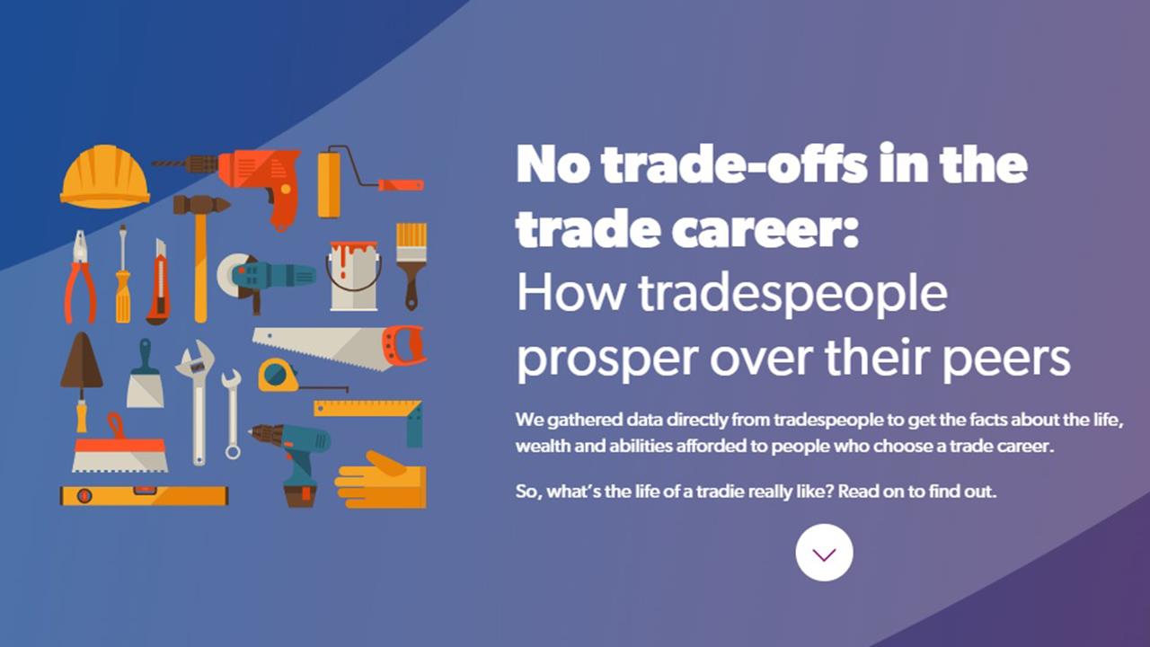 Survey reveals tradespeople are £35k better off than university graduates image