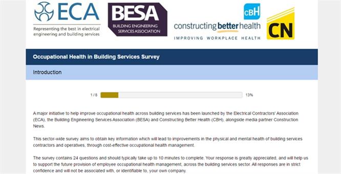 Building services sector backs new health survey image