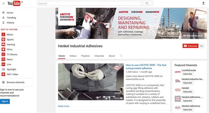 Henkel Loctite launches YouTube channel image