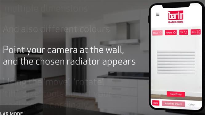 Barlo Radiators launches AR app and how to video image