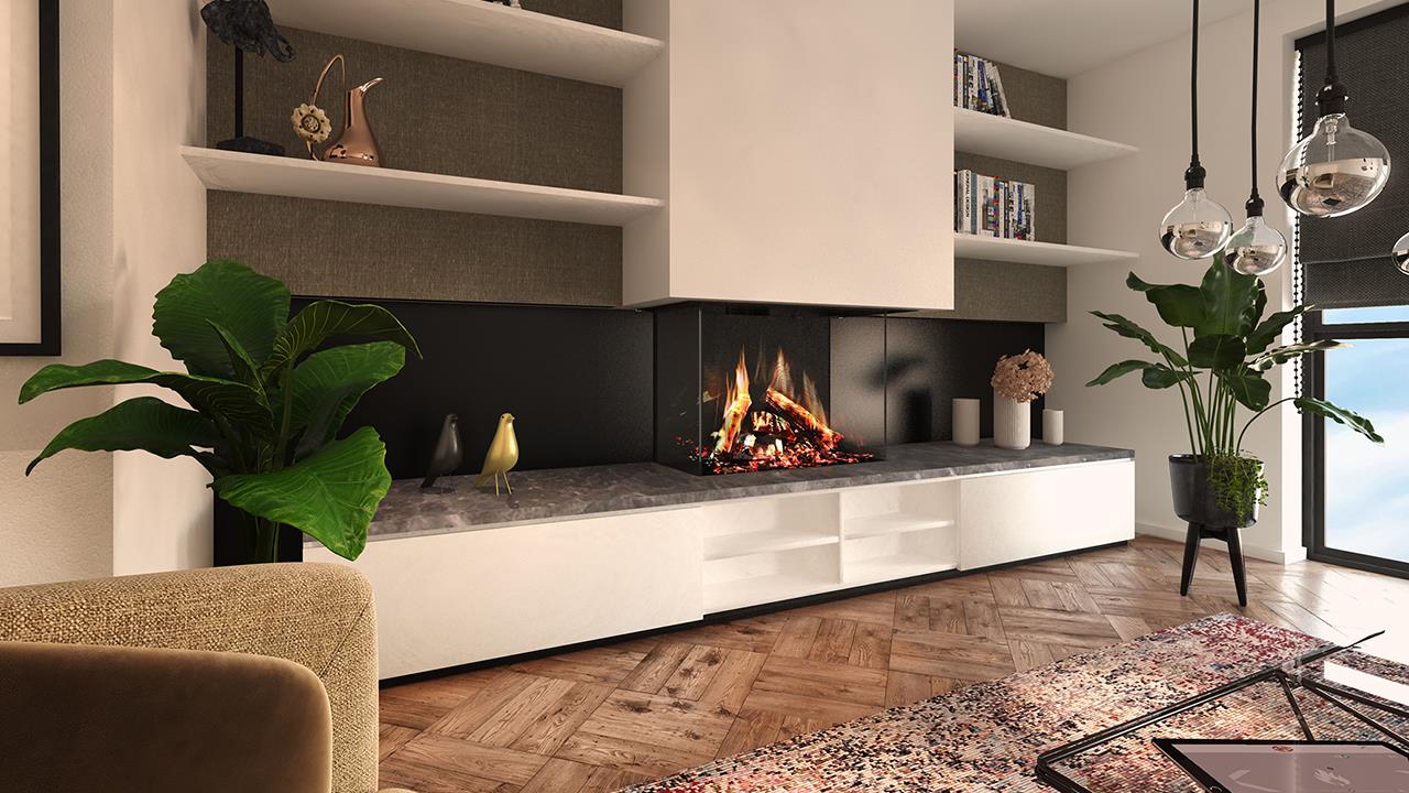 DRU Fires launches 3D flame picture electric fire image